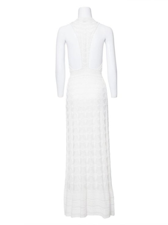 Missoni White Crochet V-Neck Maxi Dress - Picture 6 of 6